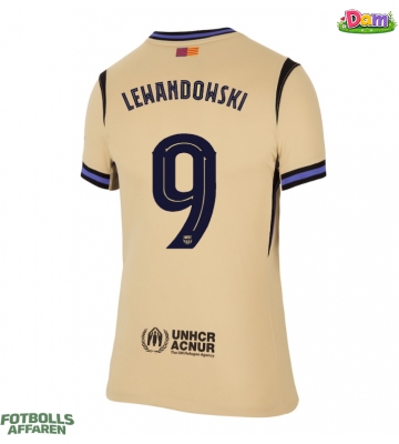 Barcelona Robert Lewandowski #9 Bortatröja Kvinnor 2025-26 Kortärmad